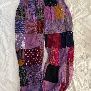 Purple Patchwork Pants